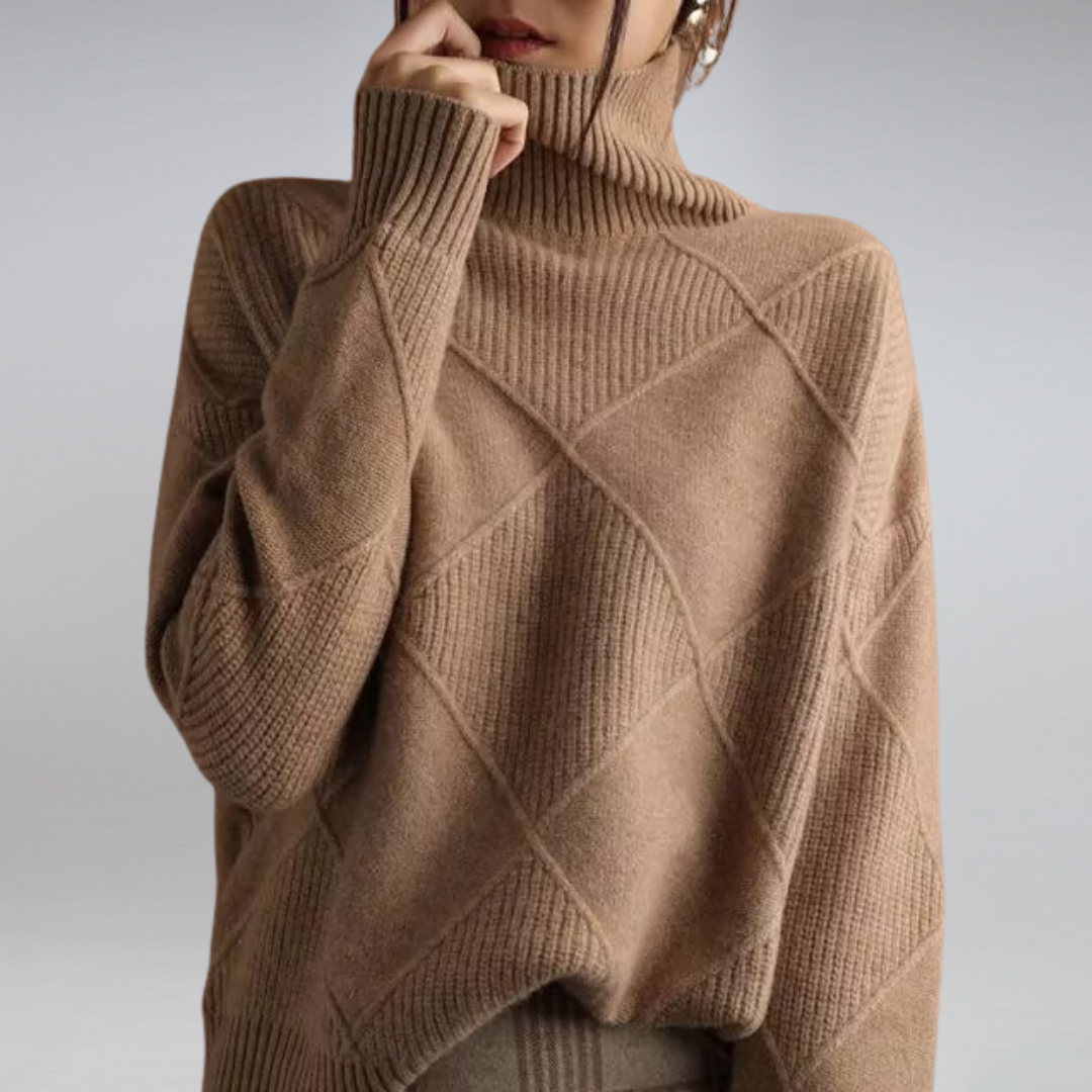 Adelle - Wygodny sweter z golfem