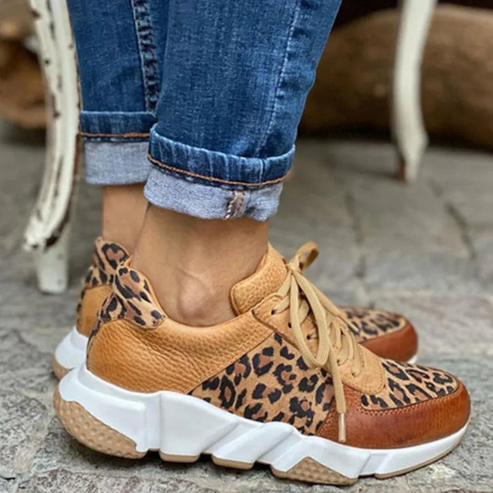Crissa | Wygodne Sneakersy w Panterkę