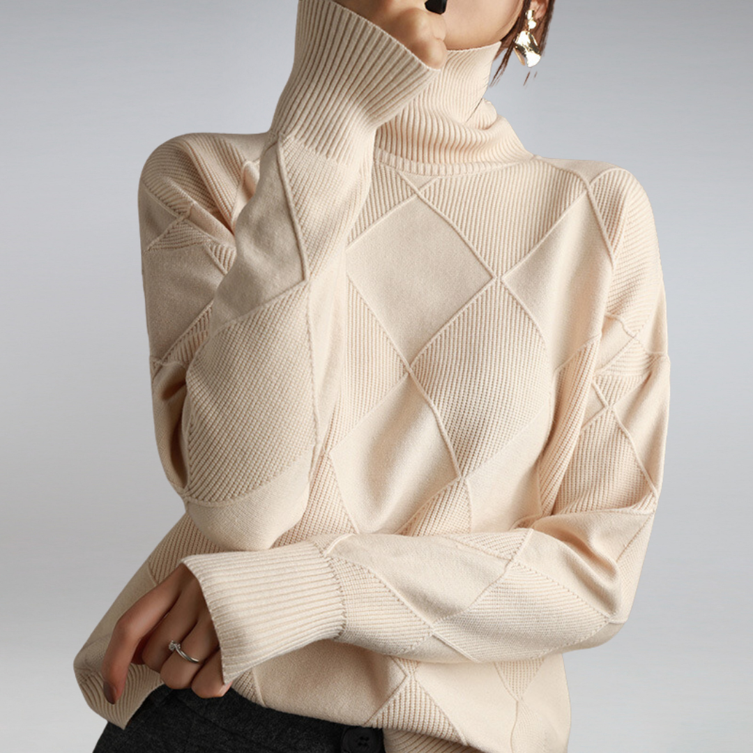 Adelle - Wygodny sweter z golfem
