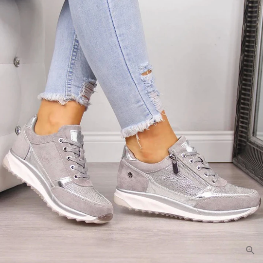 Ginevra - ortopedyczne sneakersy z zamkiem błyskawicznym