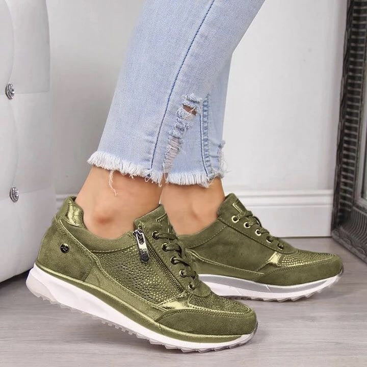 Ginevra - ortopedyczne sneakersy z zamkiem błyskawicznym
