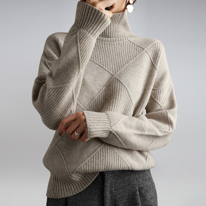 Adelle - Wygodny sweter z golfem