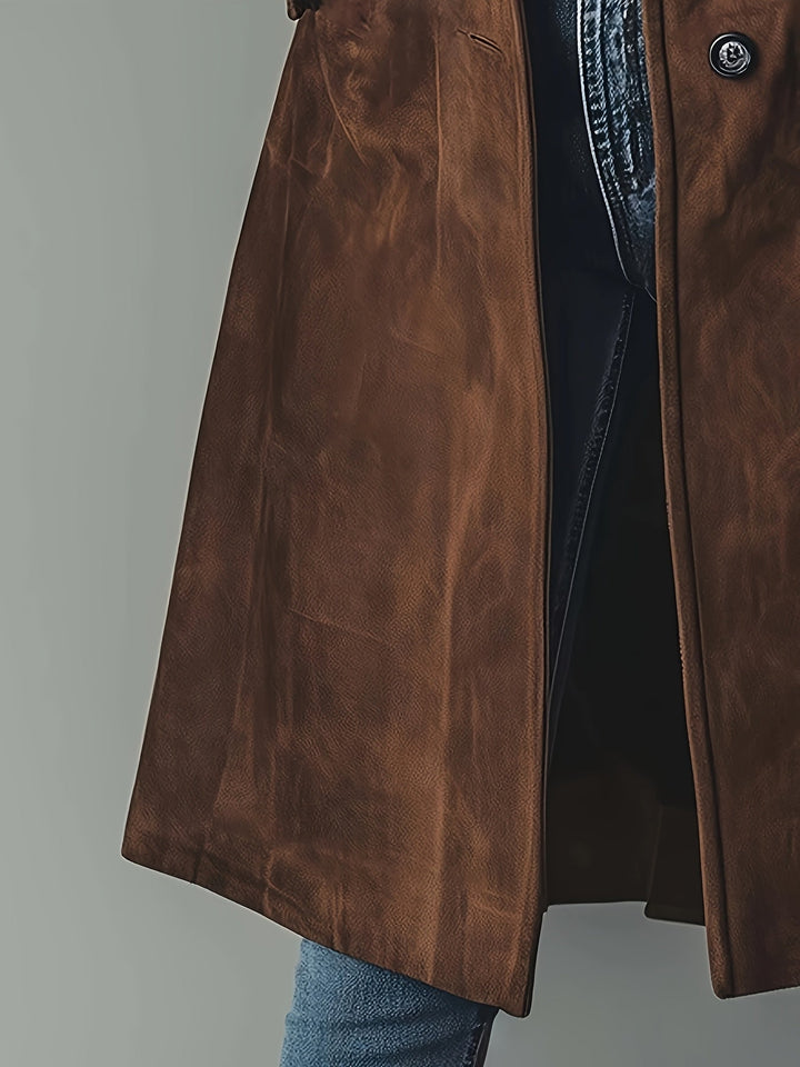 Keziah – Elegancki płaszcz vintage z klapami i guzikami