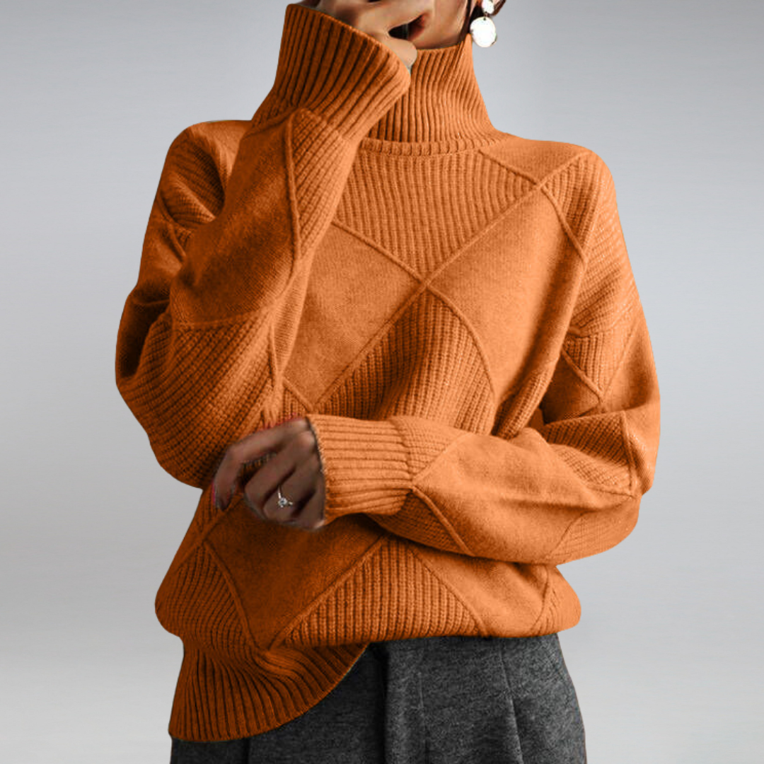 Adelle - Wygodny sweter z golfem