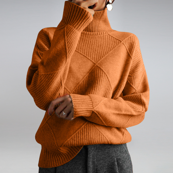 Adelle - Wygodny sweter z golfem