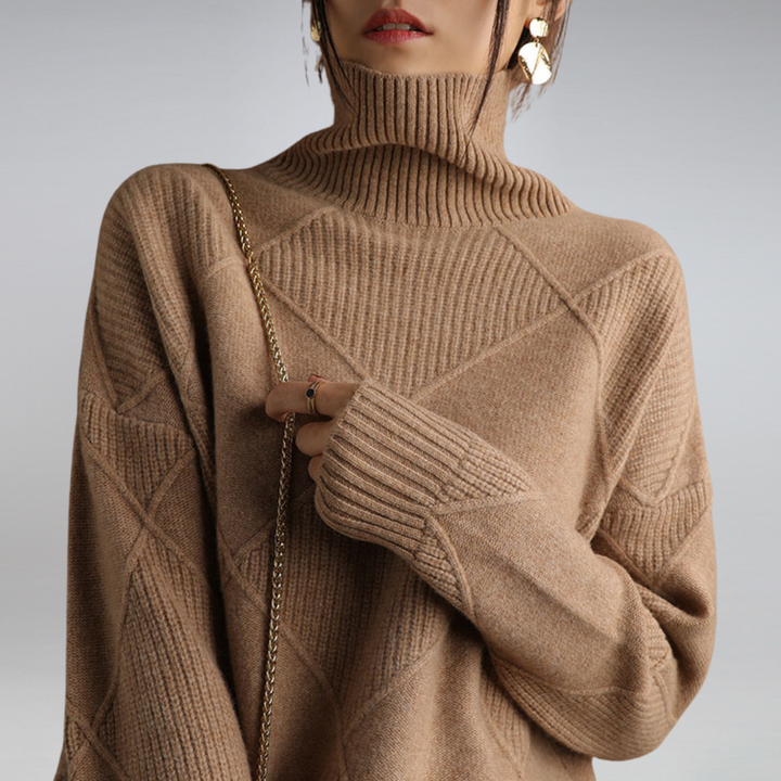Adelle - Wygodny sweter z golfem