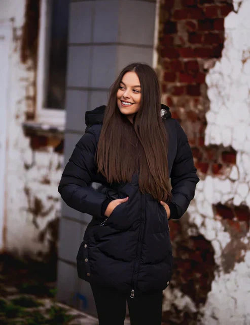 Beatrice – Ciepły płaszcz z ociepleniem Ecopeluche