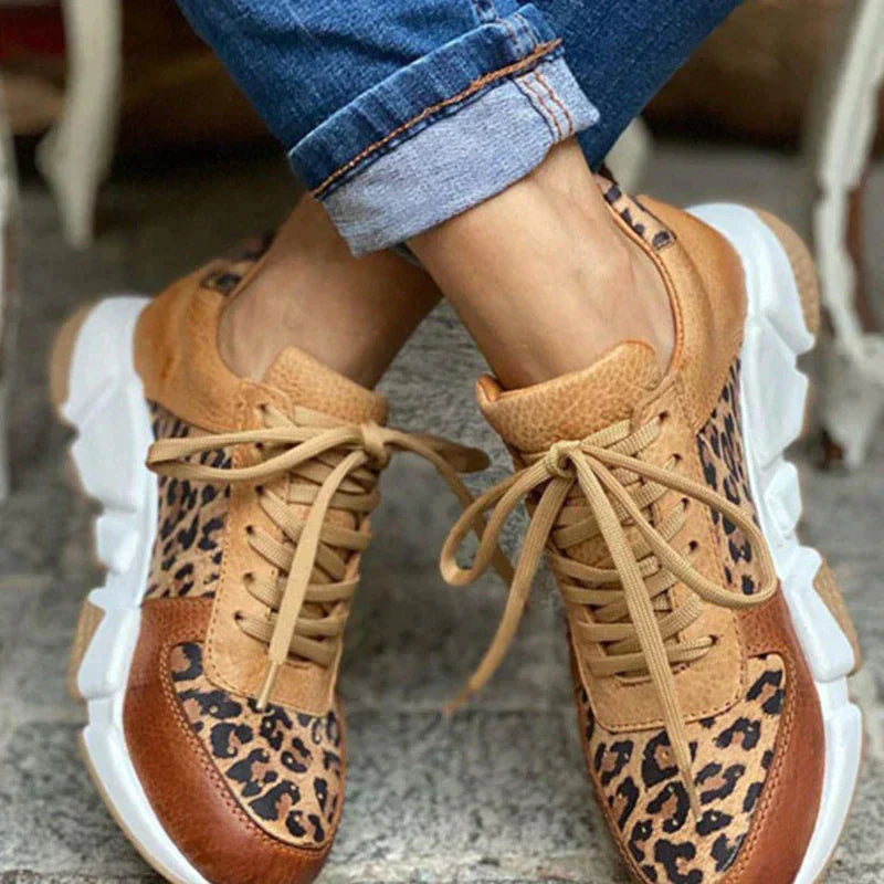 Crissa | Wygodne Sneakersy w Panterkę