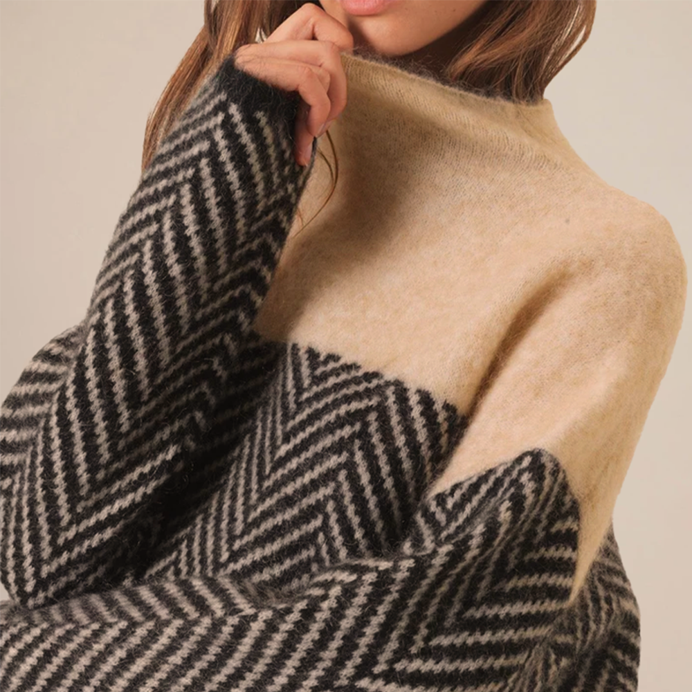 Adelie  - Sweter z golfem
