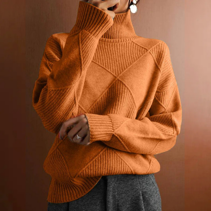 Niobe - Strukturalny sweter z golfem
