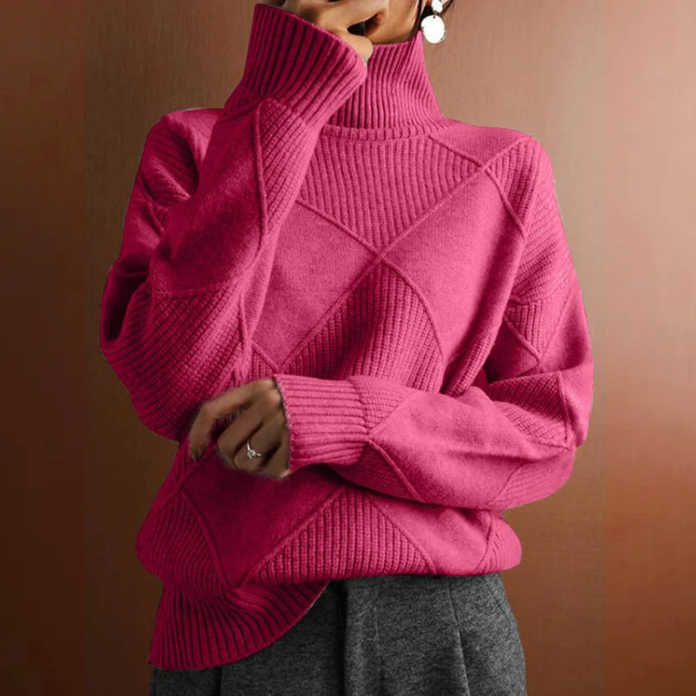 Niobe - Strukturalny sweter z golfem
