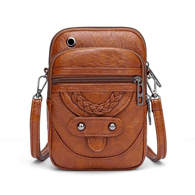 Vellana | Torebka na ramię wykonana z vintage wegańskiej skóry