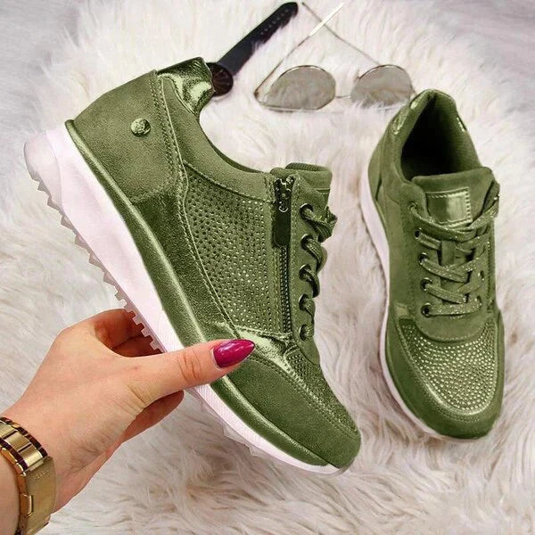 Ginevra - ortopedyczne sneakersy z zamkiem błyskawicznym