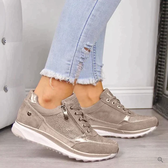 Ginevra - ortopedyczne sneakersy z zamkiem błyskawicznym