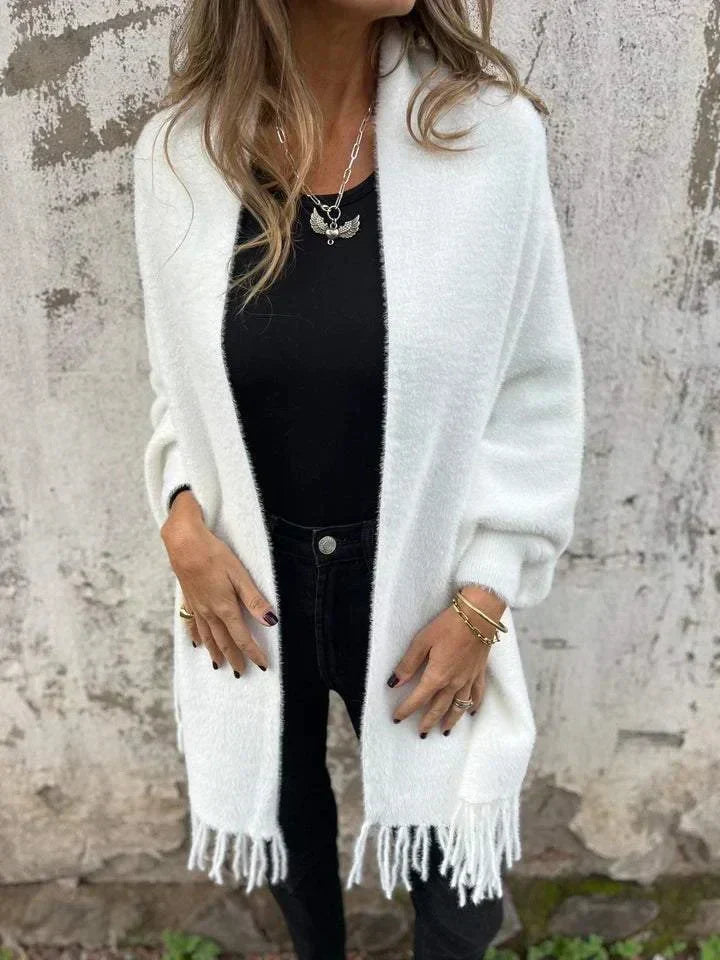 Brooke | Kurtka damska z długimi rękawami i modnymi frędzlami
