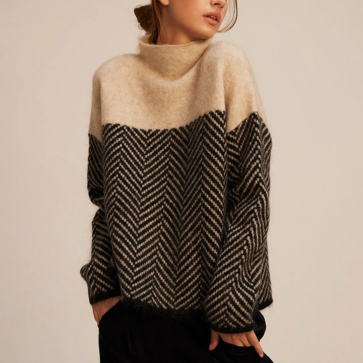 Adelie  - Sweter z golfem