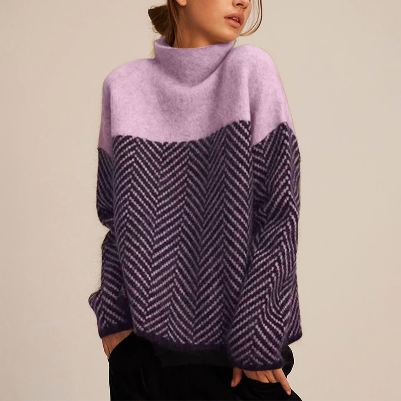 Adelie  - Sweter z golfem