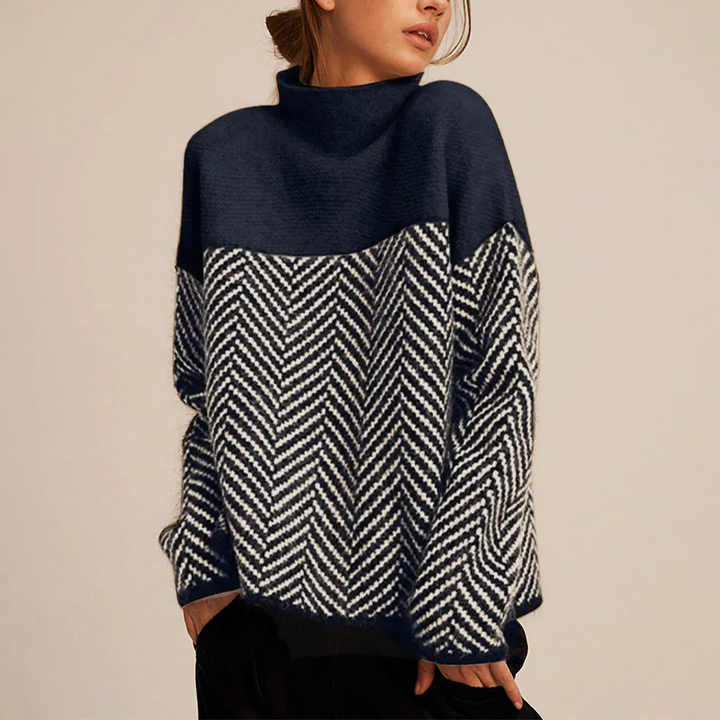 Adelie  - Sweter z golfem