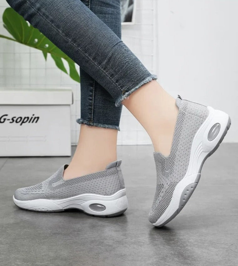 Gitte | Orthopedyczne, oddychające slip-on sneakers z dzianiny