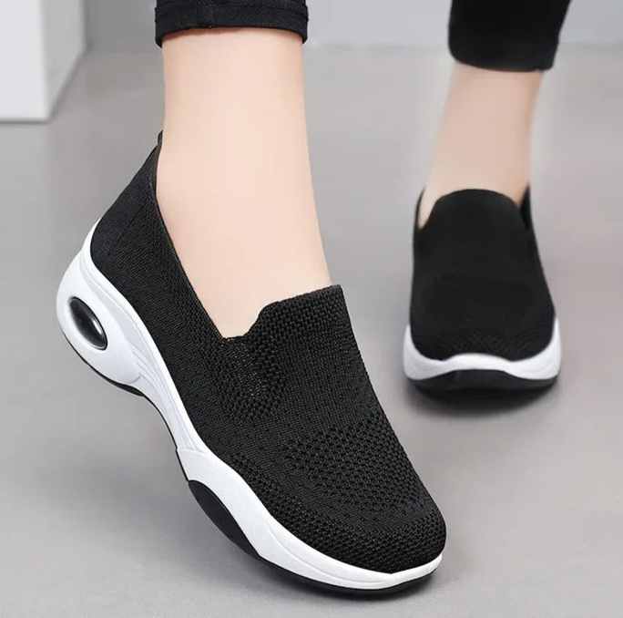 Gitte | Orthopedyczne, oddychające slip-on sneakers z dzianiny