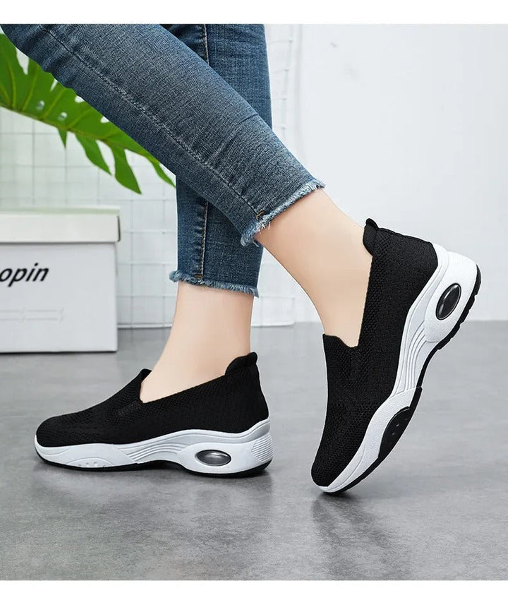 Gitte | Orthopedyczne, oddychające slip-on sneakers z dzianiny
