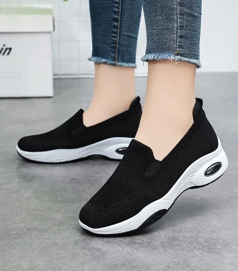 Gitte | Orthopedyczne, oddychające slip-on sneakers z dzianiny