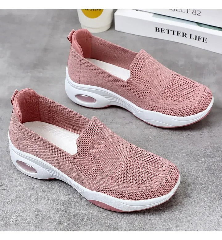 Gitte | Orthopedyczne, oddychające slip-on sneakers z dzianiny