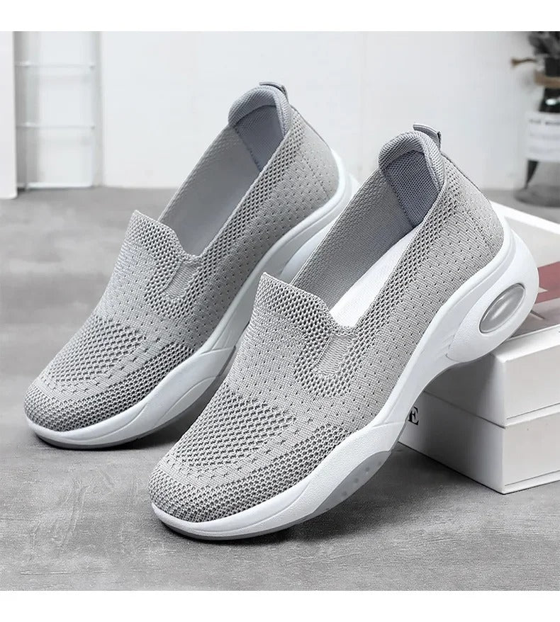 Gitte | Orthopedyczne, oddychające slip-on sneakers z dzianiny
