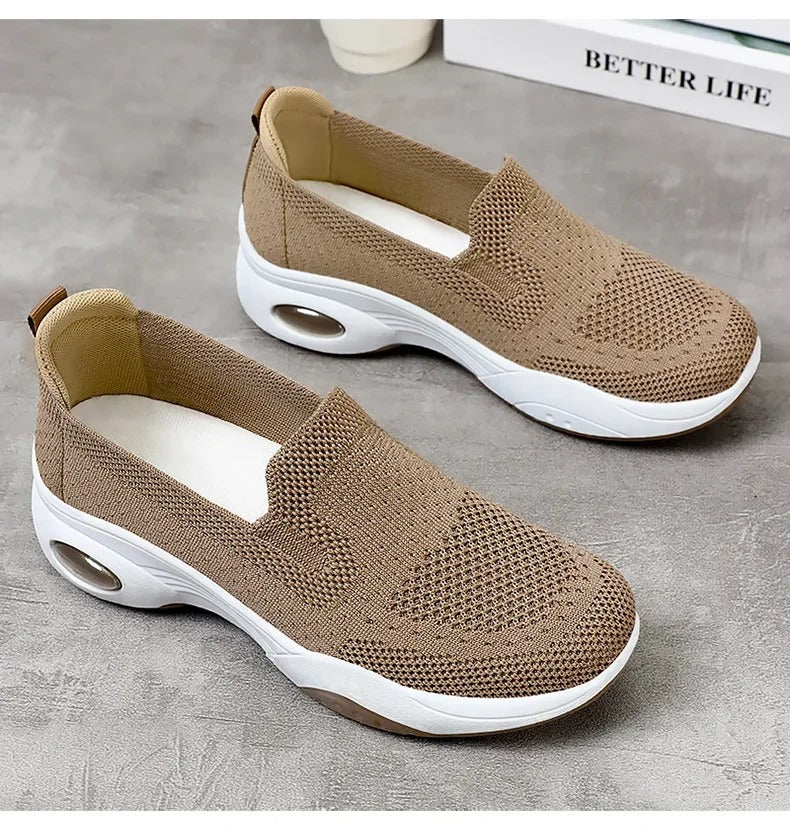 Gitte | Orthopedyczne, oddychające slip-on sneakers z dzianiny
