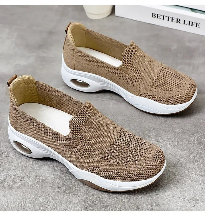 Gitte | Orthopedyczne, oddychające slip-on sneakers z dzianiny