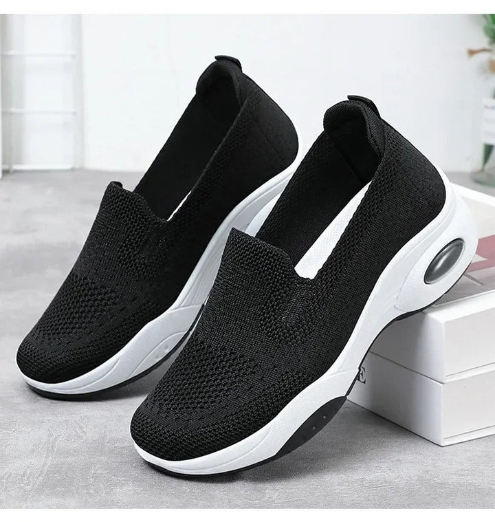 Gitte | Orthopedyczne, oddychające slip-on sneakers z dzianiny