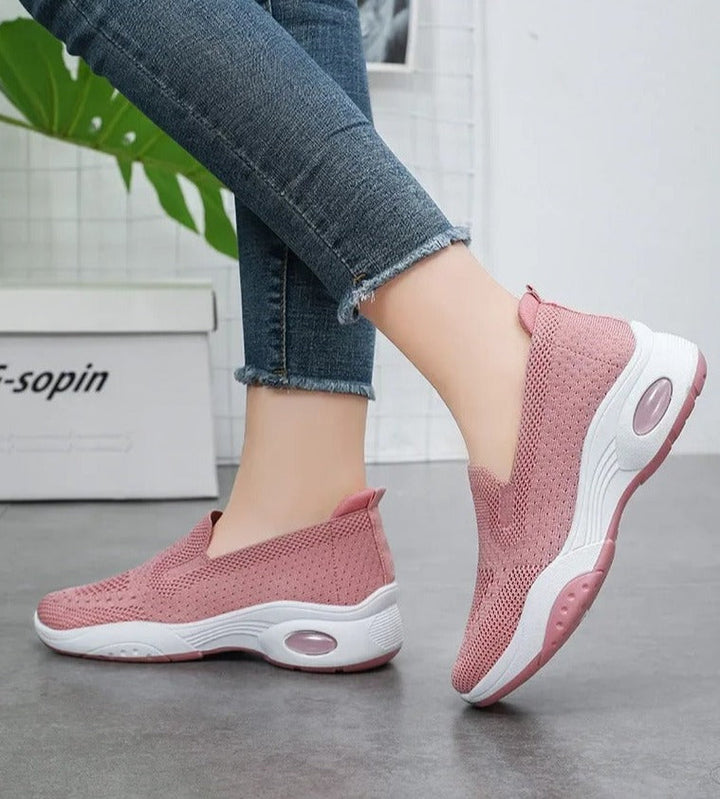 Gitte | Orthopedyczne, oddychające slip-on sneakers z dzianiny